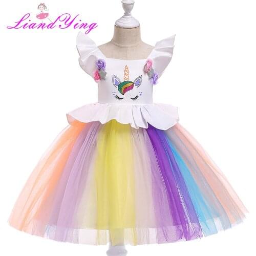 New Style 3-12 Year Summer Dress Gorgeous Children Princess Dress Childrens Clothing Girls Dress Wedding Dress