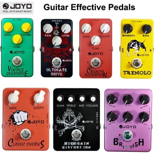 JOYO Series Guitar Pedal Effect Pedals Vintage Overdrive Ultimate Drive Crunch Distortion Digital Delay Tremolo American Sound