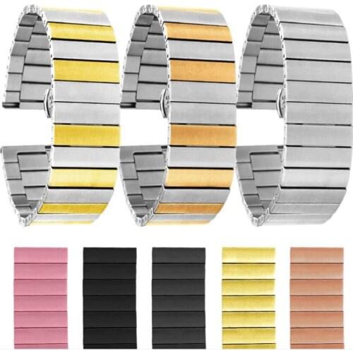 Suitable for Samsung Huawei GT2 one bead strap 22mm stainless steel solid butterfly buckle bamboo watch strap