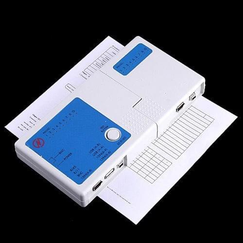 RJ45 RJ11 BNC 1394 USB LAN Network Phone Cable Tester Meter Computer Networking Tool Drop Shipping Wholesale