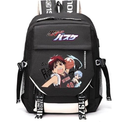 Unisex Anime Cosplay Kurokos Basketball Kuroko Tetsuya Kagami Taiga Outdoor Travel Rucksack Casual Schoolbag Student Backpacks