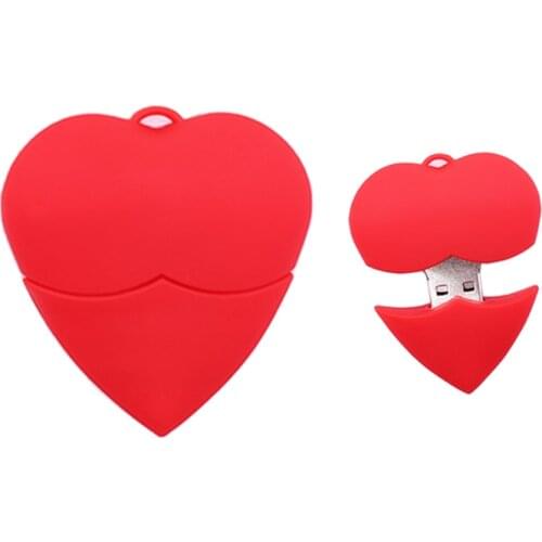 USB stick cartoon love heart usb flash drive 4GB 8GB 16GB 32GB 64G 128G pen drive cute memory stick lovely gift pendrive cle usb