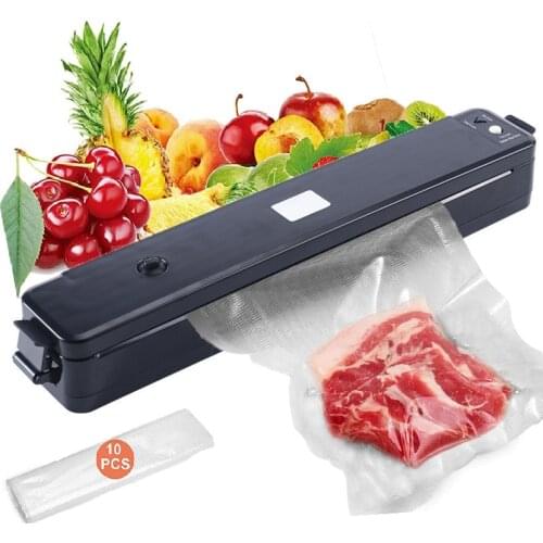 Food Vacuum Sealer 220V/110V Automatic Commercial Household Vacuum Sealer Packaging Machine Include 10Pcs Bags Keep Fresh Tools