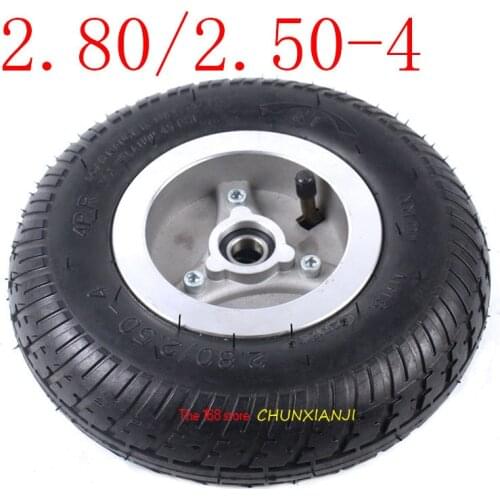High quality 2.80/2.50-4 inner and outer tyre with hub/rim 2.80/2.50-4 electric tricycle electric skateboard wheel tyre