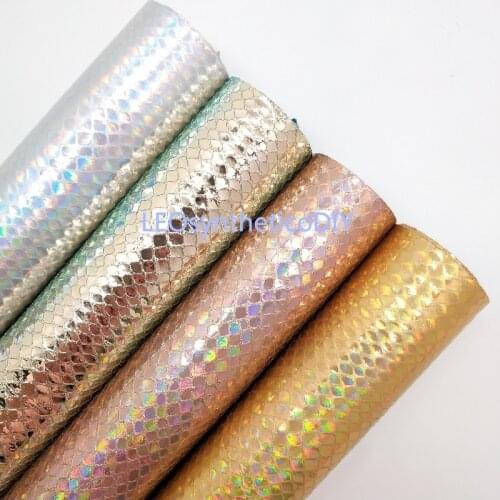 1PC 21X29CM Iridescent Faux Leather Fabric, Synthetic Leather Fabric Sheets, PU Leather For Making Bows LEOsyntheticoDIY T297A