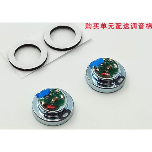10mm speaker unit graphite diaphragm unit diy earphone driver with frequency divider 2pcs