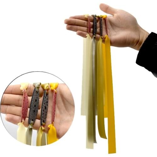 3pcs/6pcs/9pcs Powerful Lengthened Flat Rubber Band about 60cm 0.75-1.0mm High Elasticity Slingshot Accessories for Hunting