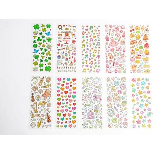 40sheets Cute manualidades scrapbook transparent sticker Heart Cake Music Diy decoration sticker Gifts for Girls