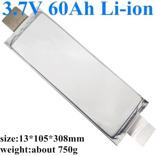 8PCS high quality 3.7V 60AH ternary polymer lithium battery large capacity power cell for 24V 48V 60V Battery Pack DIY