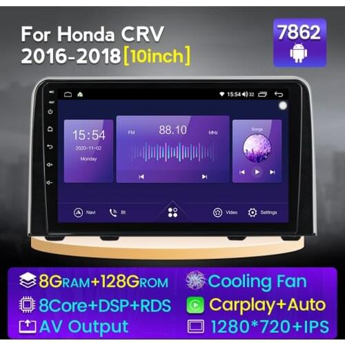 6G +128G QLED QLED Android 4G LTE DSP IPS Car Radio Player For Honda CRV 3 CR-V 5 2016 2017 2018 GPS no 2din 2 din dvd camera