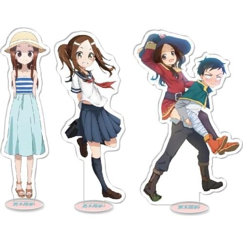 Anime Teasing Master Takagi-san Takagi san cute Acrylic Stand Figure Desktop Decoration Collection Model Toy Cosplay Doll