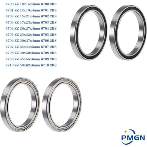 PMGN 50PCS ABEC-5 6702-2RS High quality 6702RS 6702 2RS RS 15x21x4 mm Miniature Rubber seal Deep Groove Ball Bearing