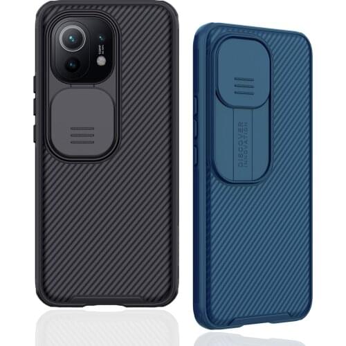 For Xiaomi Mi 11 Case NILLKIN Slide Cover Camera Protection Hard Back Cases for xiaomi mi11 m11 covers Corner protection