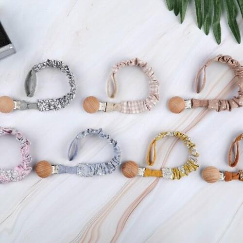 Baby Cotton Pacifier Chain with Clip Children Pacifier Holder Newborn Soother Teething Nipples Infant Chew Toys Holder