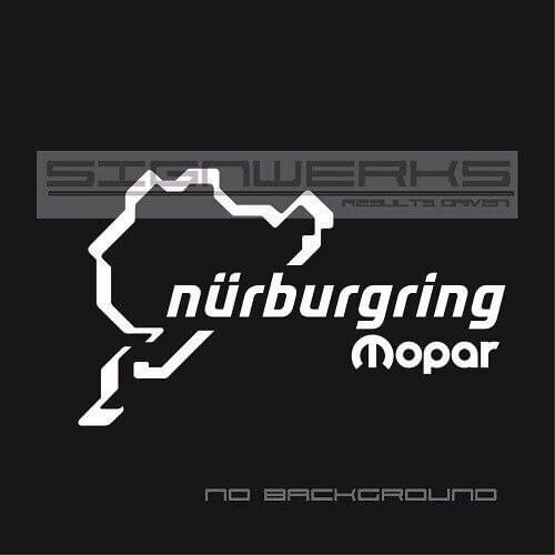 For 2Pcs/Pair Mopar Nurburgring Decal Sticker dodge SS challenger Pair Car Styling