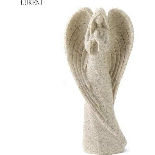 European Guardian Angel Sculpture Decoration Living Room Study Creative Statue Crafts Retro Home Accessories Prayer Angel