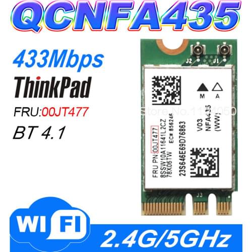 FOR Lenovo QCNFA435 E470E475E570E575AC5G dual-band wireless network card 00JT477 WIFI 433M Bluetooth 4.1 dual-band 2.4G / 5G