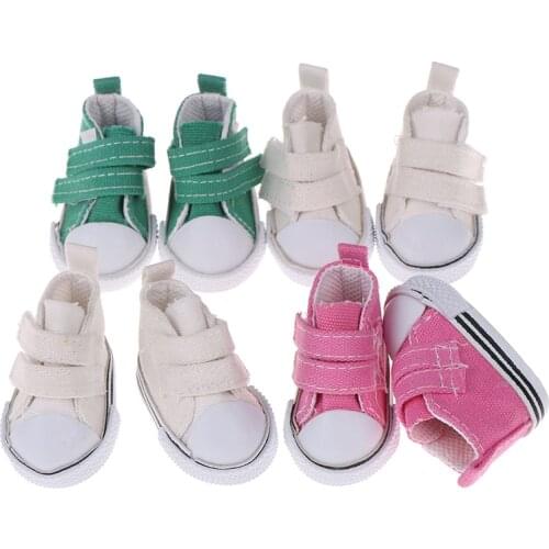 1Pair 5cm Canvas Shoes For 1/6 Doll Fashion Mini Shoes Doll Shoes For DIY Handmade Doll Accessories