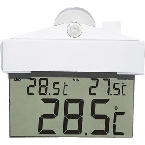 Indoor Outdoor Temperature New Digital Transparent Home Window Display Thermometer Hygrometer Indoor Humidity Meter Station