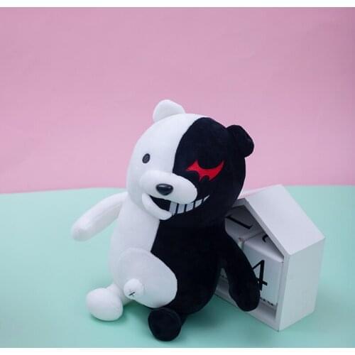 Dangan Ronpa Super Danganronpa 2 Monokuma Black & White Bear Plush Toy Soft Stuffed Animal Dolls Birthday Gift for Children