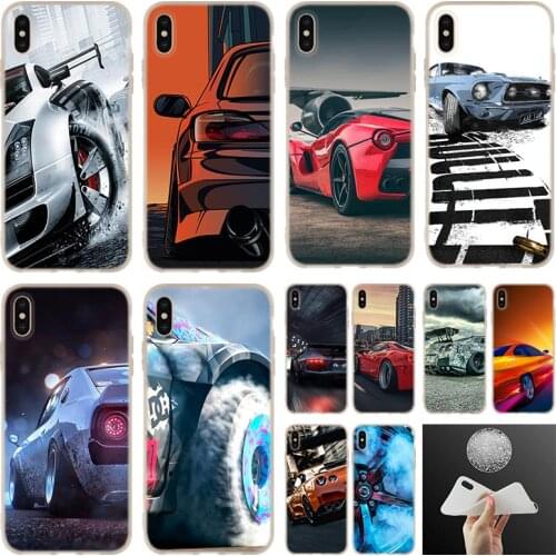 Car Speed Yokohama drift Soft Silicone Case Cover For iPhone 12 11 Pro 7 8 Plus XR XS Max 5 5S SE 6 6s Funda Mini