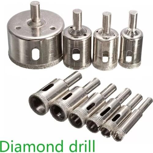 Diamond Coated Drill Bit Set Tile Marble Glass Ceramic Hole Saw Drilling Bits For Power Tools 6mm-50mm Marble Drilling Bit