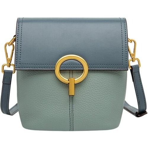 2021 new womens shoulder bag European and American style irregular leather shoulder diagonal womens bag lovely Bucket Bag