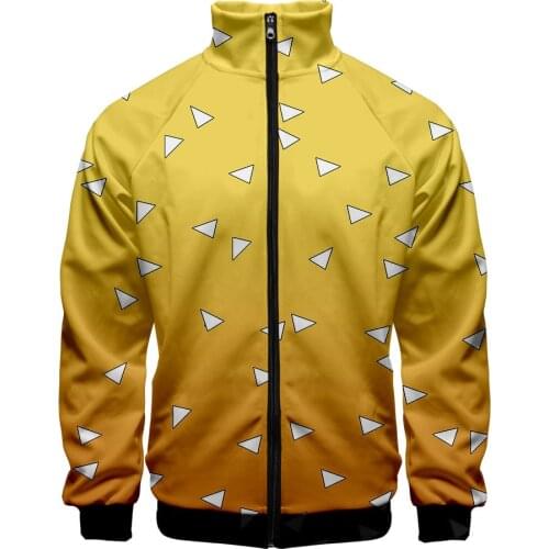 The new hot anime and ghosts of the blade of the oven door charcoal lang cosplay collar collar jacket zipper sweater