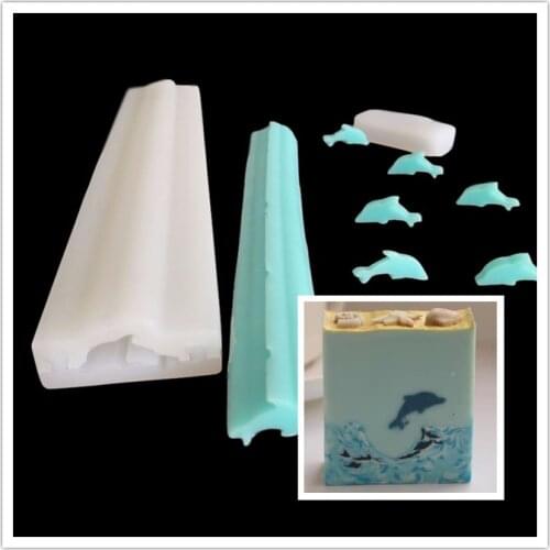 Wholesale bird cat tree flower star heart silicone soap tube molds column tray diy soap mold