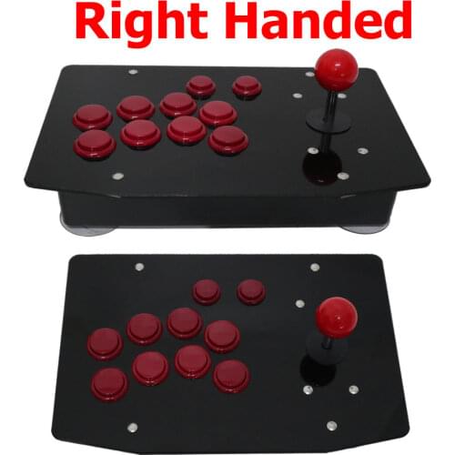 RAC-J500S 10 Buttons Right Handed Arcade Joystick USB Wired Black Acrylic Panel For PC