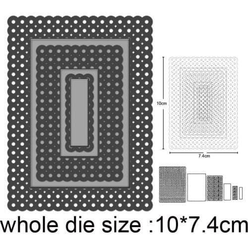 Frames Card Curves Border Metal Cutting Dies for DIY Scrapbook Cutting Die Paper Cards Embossed Decorative Craft Die Cut