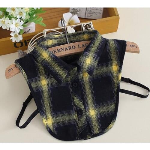 2020 Shirt Fake Collar for Children Plaid Detachable Collar Lapel Half Shirt False Collar Baby Kids Choker Necklace Nep Kraagie
