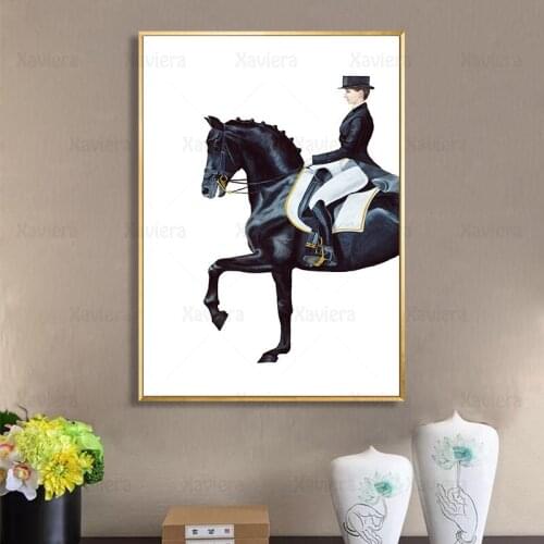 Modern Gorgeous Horse Knight Canvas Painting Home Decoration Bedroom Nordic Fashion Abstract Posters and Prints Wall Art Picture