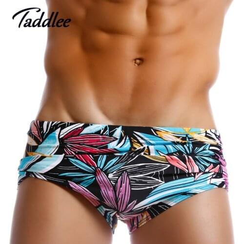 Taddlee Brand Mens Swimwear Sexy Low Waist Swim Boxers Surf Board Shorts Trunks Gay Men Swimsuits Brazilian Traditional Cut