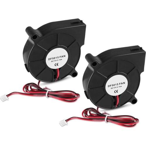 2Pcs 12V DC 3D Printer Brushless Blower Cooling Fan 50x50x15mm Fans for Humidifier Aromatherapy & Other Small Appliances Series
