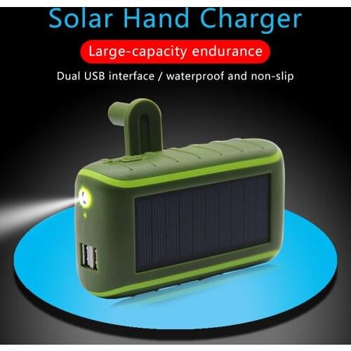 Outdoor mobile power 8000mah battery power Bank with splar panel support quick charging with flashlight for phone flat