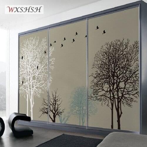 Custom Size Static Cling Window Film Tree Pattern Heat Control Reusable Removable Privacy Protection Home Decoration Glass Foil