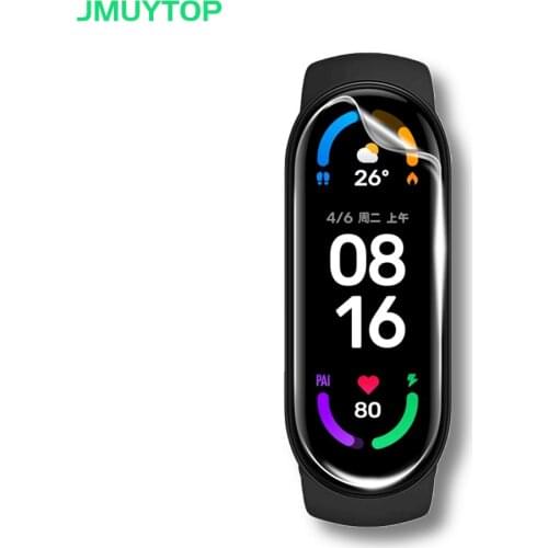 Fully covered protective film for Xiaomi mi band 6 not glass film for Smart Bracelet 5 Soft flim Protective Hydrogel Film