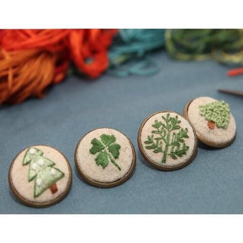 1pc Ribbon Embroidery Cross Stitch DIY Embroidery Badge Brooch for Men and Women Easy to Finish