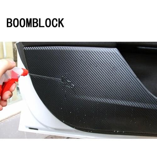 4x Auto Car 3D Door Anti Kick Pad Mat Carbon Stickers For Ford Focus 3 4 Kuga C520 Mondeo MK 5 V Edge Eco Sport 2017 Accessories