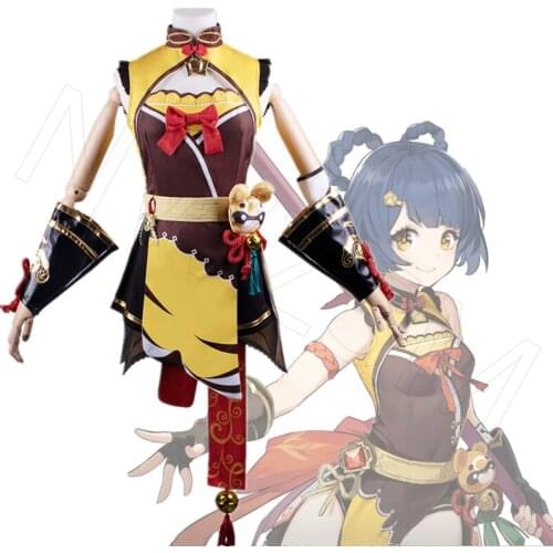 Anime Women Dress Xiangling Cosplay Hot Game Genshin Impact Costume Exquisite Delicacy New Outfit Halloween Party Costumes