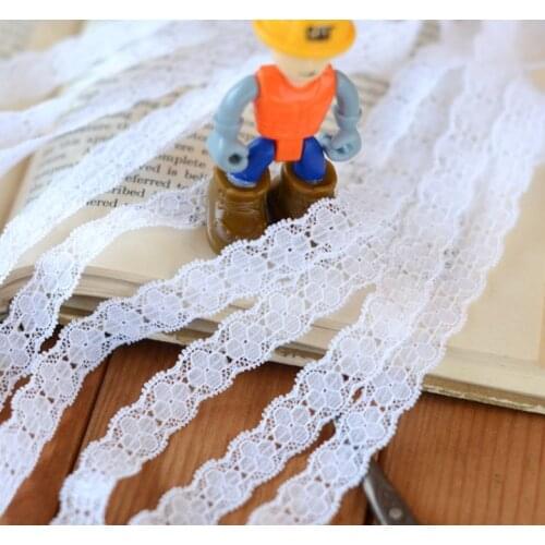 5 Meters/lot Width 1.3cm White Embroidered Wedding Dress Exquisite Lace Applique Trim Ribbon Sewing Trimmings Guipure Decor