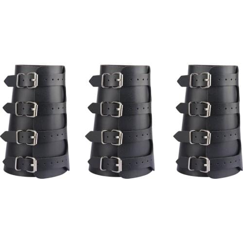 3 Medieval Arm Armor Bracers Strap Cuff Wrap Wristband Buckle Fastening Arm Cuff Wristband Cross String Steampunk Cosplay