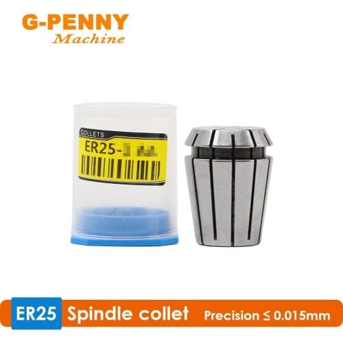 G-PENNY Machine Spindle Collet ER25 Precision 0.015 Collet 1-16mm,1/4,1/8,1/2mm Collet for CNC Milling lathe tool and spindle