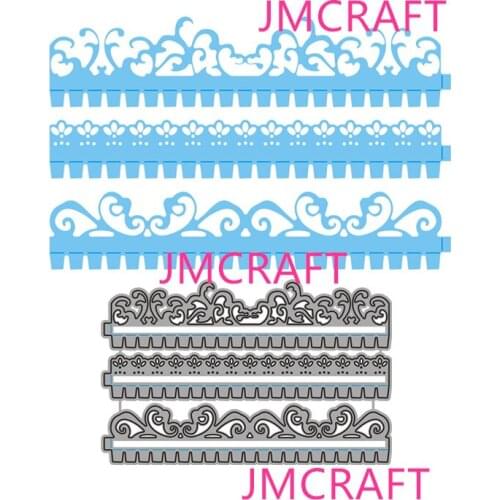 JMCRAFT 2021Three Different Flower-Shaped Border Metal Cutting Dies DIY Scrapbook Handmade Paper Craft Metal Steel Template Dies