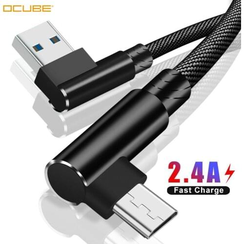 90 Degree Micro Usb Cable For Samsung A5 2018 Xiaomi Fast Charging Charge Data Cord Microusb Cabel Android Mobile Phone Cables