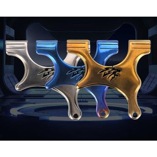 TC21 titanium alloy Catapult with Flat Rubber Band Professional Hunting Slingshot Outdoor Shooting Game Fast bow Sling Shot Set