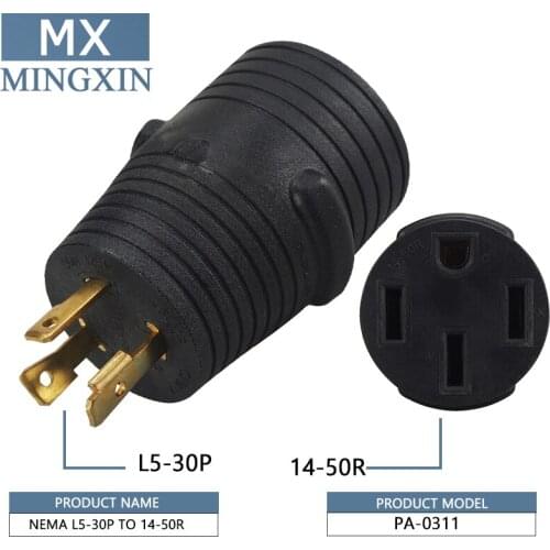 [L5-30P for 14-50R] Plugrand Nema L5-30 30 AMP Plug for 14-50 50 AMP Receptacle Generator adapter, nema L5-30P for 14-50R