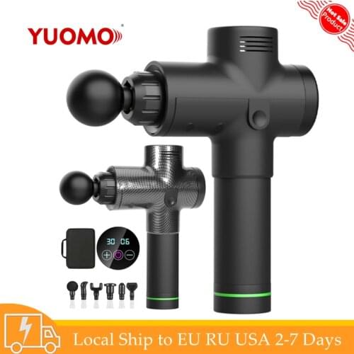 Massage Gun Fascia Gun Sport Therapy Muscle Massager Body Relaxation Pain Relief Slimming Shaping Massager With LCD Display