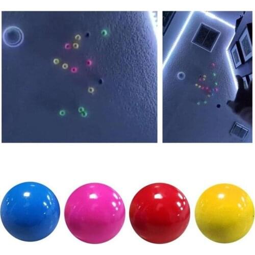 Mini Fluorescent Solid Color Wall Suction Sticky Ball Pressure Reduction Toy Wall Suction Sticky Ball Pressure Reduction Toy